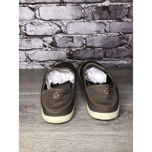 Olukai Nohea Mesh Mustang Lime Textile Slip On Casual Sneakers Men Sz 8M US/41EU - Picture 4 of 16